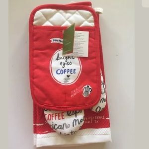 Kate Spade Bright Eyes Coffee 3 Piece Kitchen Set